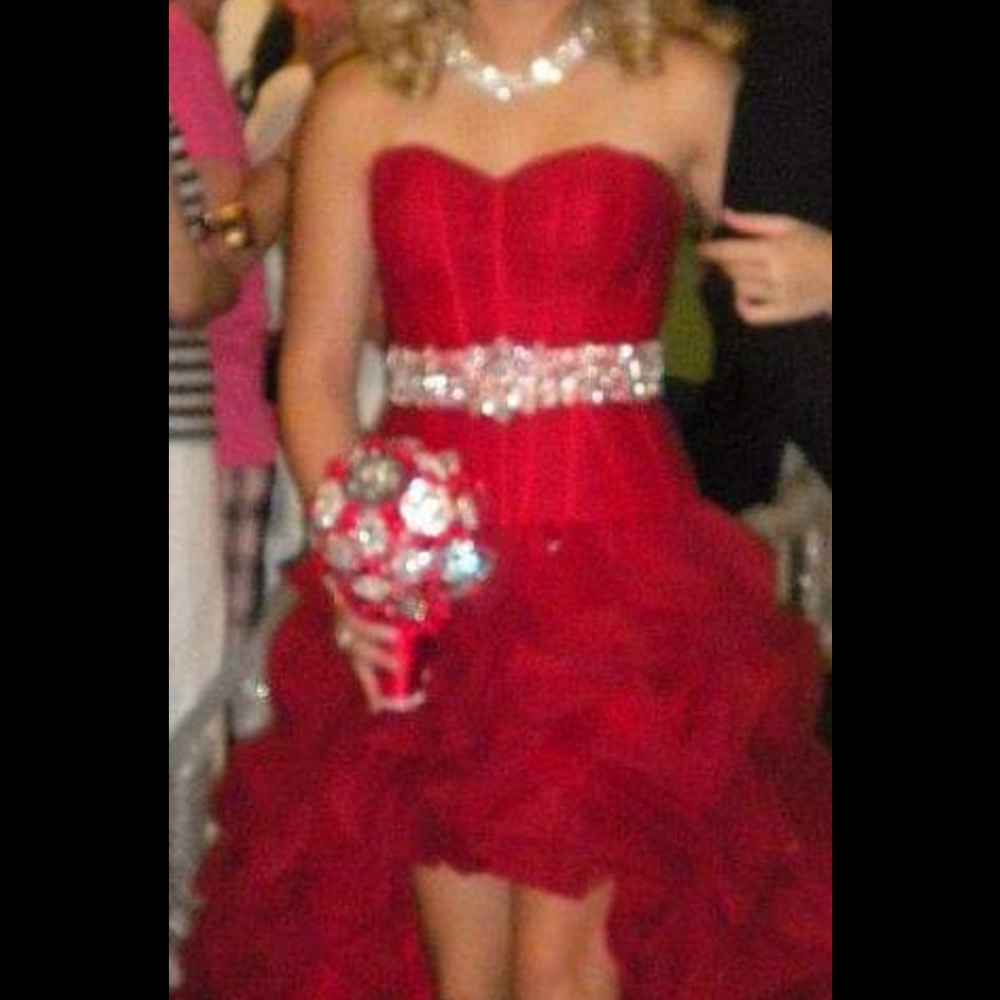 Red High Low Prom Dress